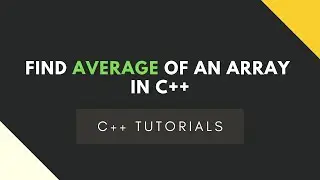 Find Average of an Array in C++