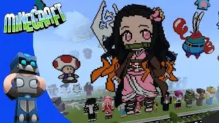 Minecraft Pixel art Nezuko Tutorial - Como hacer a Nezuko en Minecraft