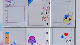 cute cartoon borderdesigns for project #borderpattern #borderdesign