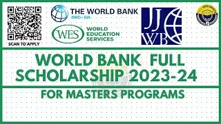 World Bank Scholarship Application Process 2023-2024 Joint Japan Apply Online Masters Program