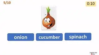 Vegetables Vocabulary Quiz For Kids in English