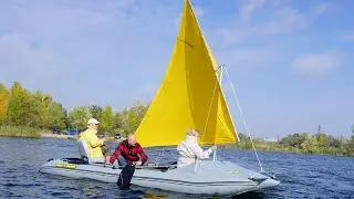 Латинский парус для катамарана, лодки пвх | lateen sail for catamaran, pvc boat