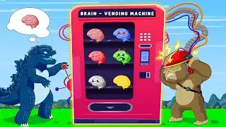 GODZILLA and KONG BOUGHT A NEW BRAIN FROM VENDING MACHINE! | Godzilla vs Kong Animation