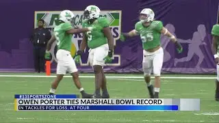 Owen Porter ties Marshall bowl record in TFLs