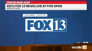 KSTU Fox 13 News Live at Five Open, 8/6/2024 (Updated Music)