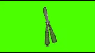 Butterfly Knife - Green Screen Animation