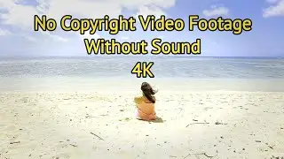 No Copyright Video Footage 06 ।  Woman At The Beach । Free Stock । 4K Footage Copyright Free Video