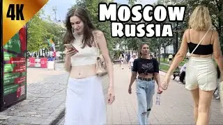 🔥 Evening lifestyle in the center of Moscow2024! Russian city tour (HDR) | Moscow Evening walk 🔥