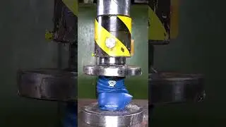 Satisfying Crush of Colorful Steel Tubes! 🌈🔩 #hydraulicpress #steelcrush #satisfying