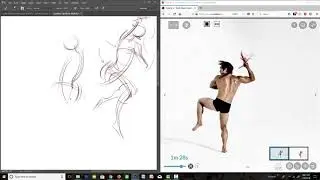 Gesture drawing demonstration