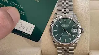 Unboxing Rolex Datejust 278274 green dial watch with Jubilee bracelet 2023