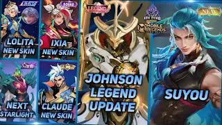 JOHNSON NEW SKIN LEGEND, LOLITA SKIN RISING, ZHASK STARLIGHT, CLAUDE M6 - MLBB UPCOMING SKIN 2024