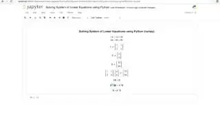 Solving System of Linear Equations using Python (linear algebra, numpy)