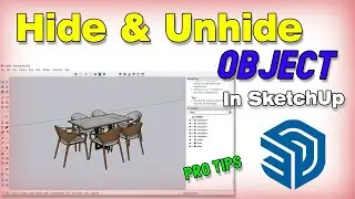 How to hide and unhide in sketchUp | Hide And Unhide Object in SketchUp | Tips Hide the model