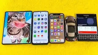 Z Fold 3 + Xiaomi RN11 + iPhone XS + VERTU Porshe + BlackBerry Conference Voice Incoming Call