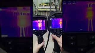 Flir E75 vs Fotric 348A Thermal Camera Color Palette with Focus Comparison