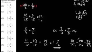 GCSE Maths - Adding and Subtracting Fractions - Higher and Foundation