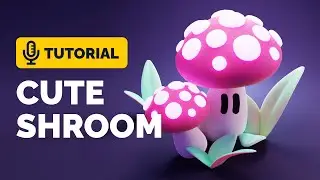 Blender 3.0 Cute Mushroom Full Tutorial | Polygon Runway