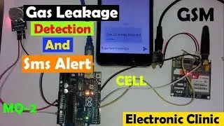 Arduino Gas leakage detection and sms alert using Gsm sim900A and smoke Gas sensor MQ2 Sensor Module