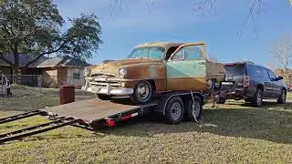 Unloading a car with no brakes by yourself....