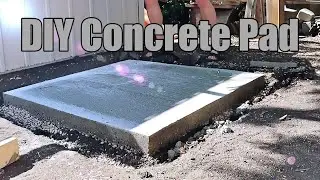 Making a small concrete pad, no fancy tools. ASMR