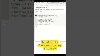 ☘️Load iris dataset using sklearn - Machine learning sample Code #codersarts #machinelearning