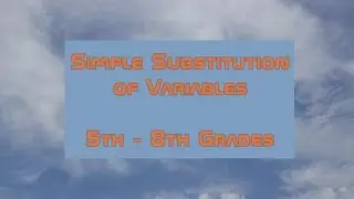 Simple Substitution of Variables