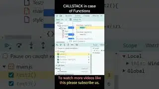 Interview Challenge # 121 || How callstack works for functions in JS #javascript