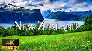 FLYING OVER NEW ZEALAND (4K UHD) - Calming Music With Stunning Beautiful Nature Video For Reading