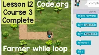 Code.org lesson 12 complete//course 3 lesson 12 in code.org//code.org tutorial//learn it 9M