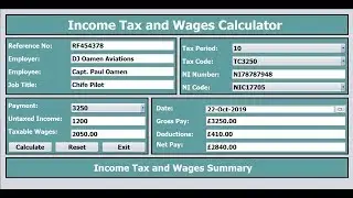 How to Calculate Income Tax and Wages in Java NetBeans - Part 1 of 2