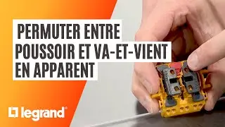 Comment permuter entre poussoir et va-et-vient sur les commandes doubles en apparent ?