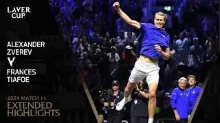 Alexander Zverev v Frances Tiafoe Extended Highlights | Laver Cup 2024 Match 11