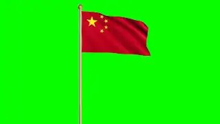 China Flag #1 - 4K Green Screen FREE high quality effects