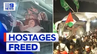 Hostages released in ceasefire agreement between Israel and Hamas | 9 News Australia