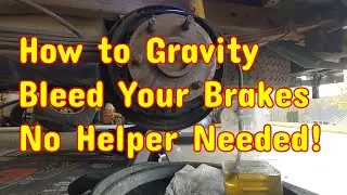 How to gravity bleed your brakes by yourself, no helper needed!