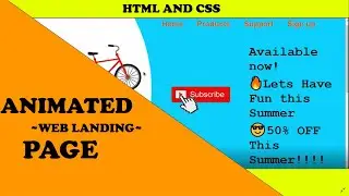 How to Design Animated website landing page Using HTML | CSS | JAVASCRIPT