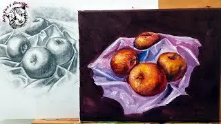 How to Oil Painting for Beginners - How to paint a complete still life with oils (part 1)