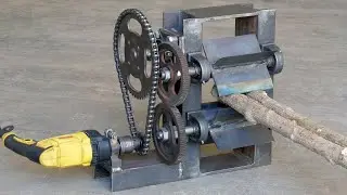 How To Make A Simple Diy Wood Chipper Using Drill Machine | DIY