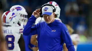 Buffalo Bills head coach Sean McDermott speaks with reporters