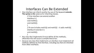 how to use interface methods and how to extend any interface..