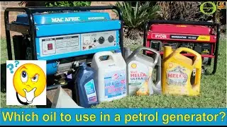 What oil to use in a domestic petrol or diesel generator?