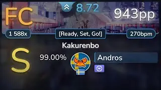 🔔 8.7⭐ Andros | AliA - Kakurenbo [Ready, Set, Go!] +DT 99.00% FC 943pp - osu!