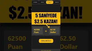 5 SANİYELİK REKLAM İZLEYEREK $2.5 PARA KAZAN! 💰(ÖDEME KANITLI) İnternetten Para Kazanma Yolları