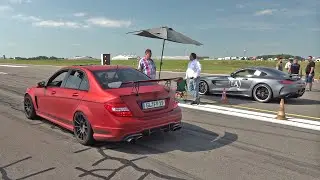 700HP GAD Motors Mercedes Benz C63 AMG Edition 507 vs 820HP Mercedes-AMG GT R LA Performance