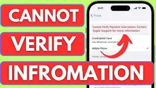 Cannot verify payment information. contact apple support for more information | Fixed