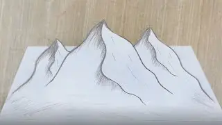 Easy Mountain drawing ⛰️