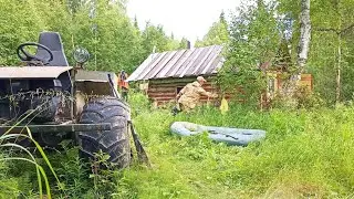 ЗАЕЗЖАЕМ С НОЧЁВКОЙ В ТАЙГУ ДО ИЗБУШКИ / КАРАКАТ ЧЕРЕЗ РЕКУ ПЛАВИМ НА ЛОДКЕ / ЗДЕСЬ ДОЛЖНА БЫТЬ РЫБА