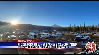 Middle Fork Fire now 42% contained