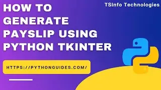 How to Generate Payslip using Python Tkinter | Generate payslip using python tkinter